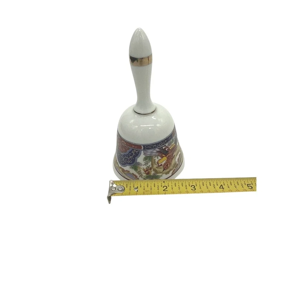 Heritage Mint Vintage Imari Porcelain Dinner Bell Gold Trim Hand Painted